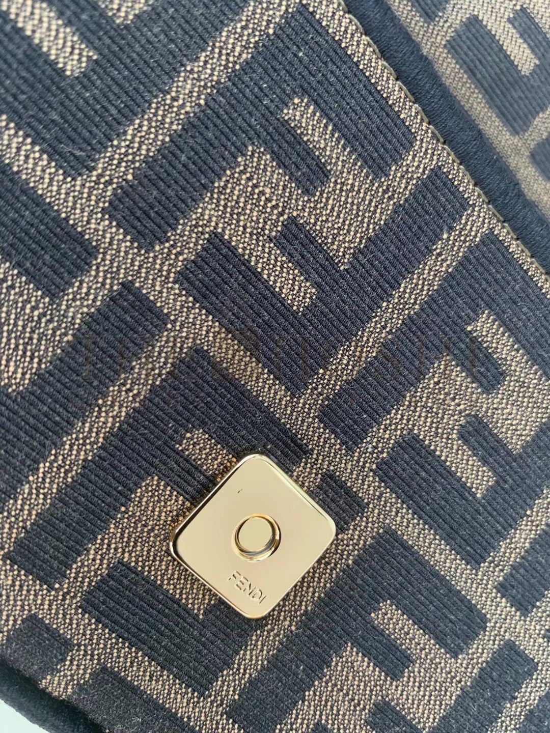 F**di Small Baguette Bag In Brown FF Jacquard Fabric Master Quality