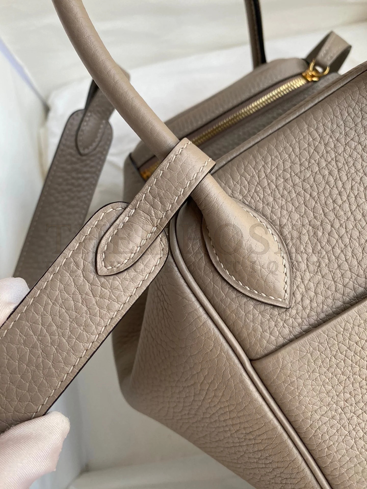 H**me5 Lindy 26 Handmade Bag In Gris Asphalt Clemence Leather Master Quality