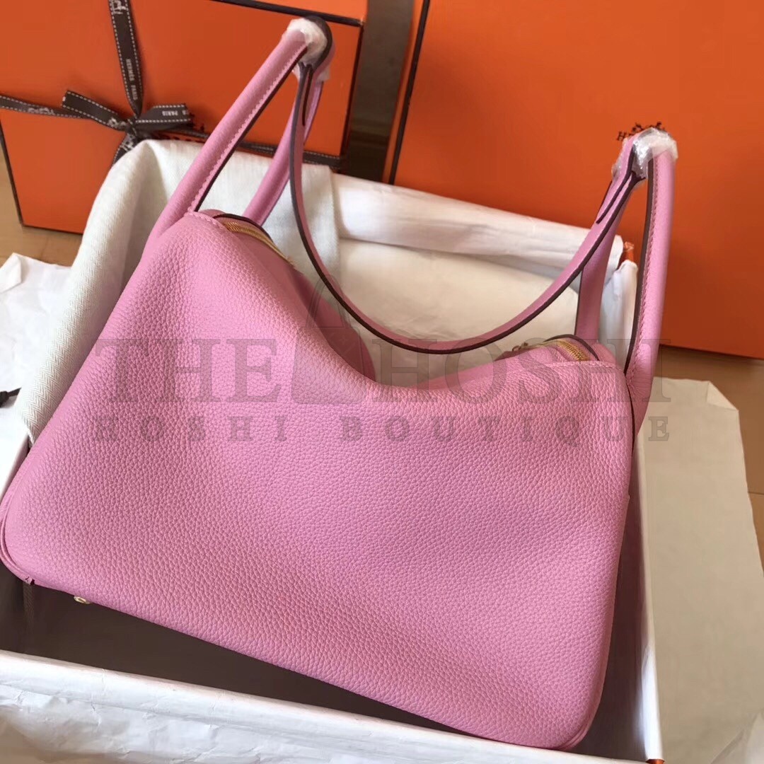 H**me5 Pink Lindy 30cm Clemence Handmade Bag Master Quality