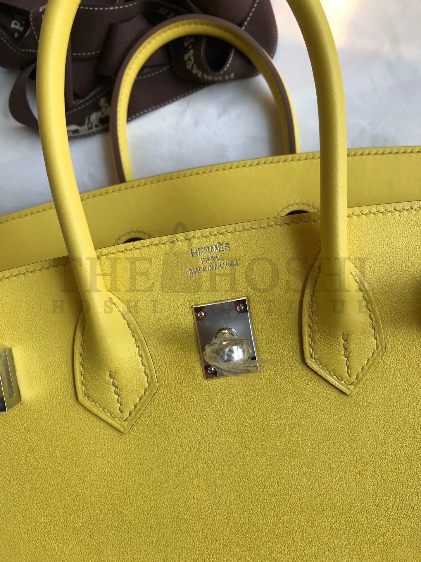 H**me5 Birkin 25 Retourne Handmade Bag In Lime Swift Calfskin Master Quality