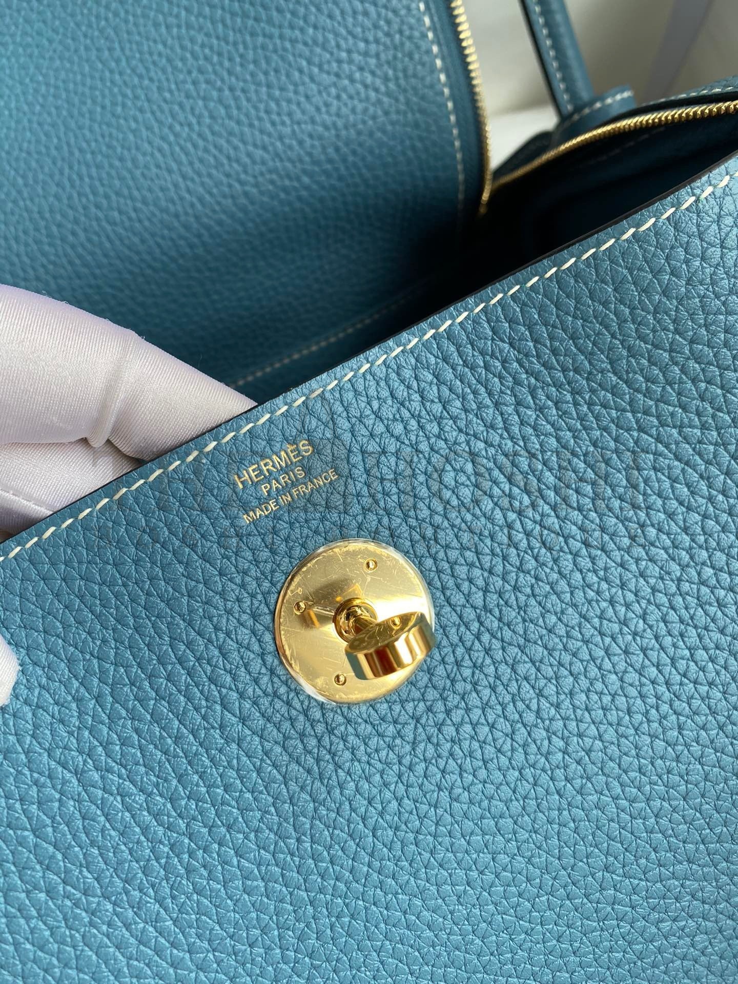 H**me5 Lindy 26 Handmade Bag In Blue Jean Clemence Leather Master Quality