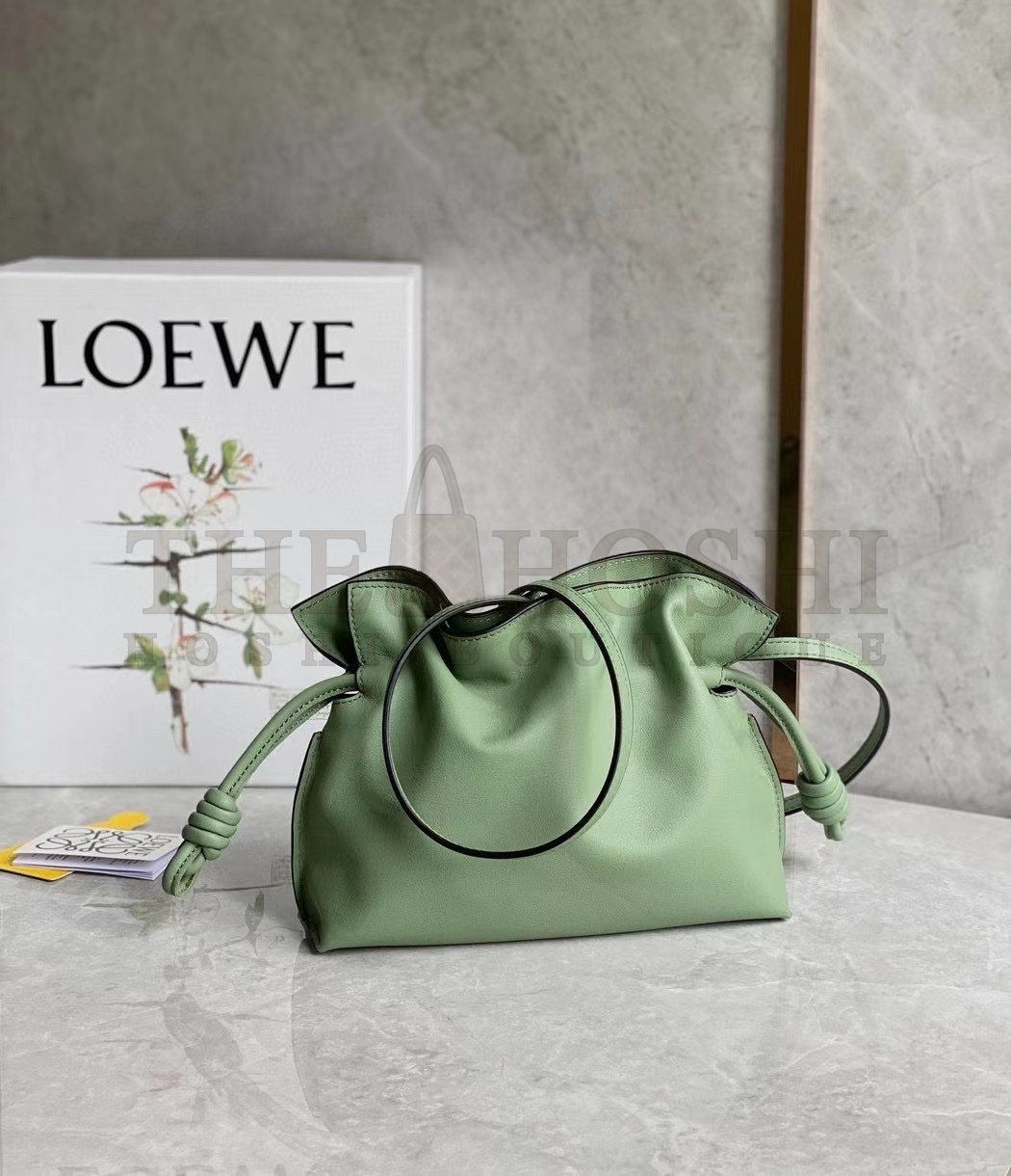 L0ew* Flamenco Mini Clutch In Rosemary Nappa Leather Master Quality