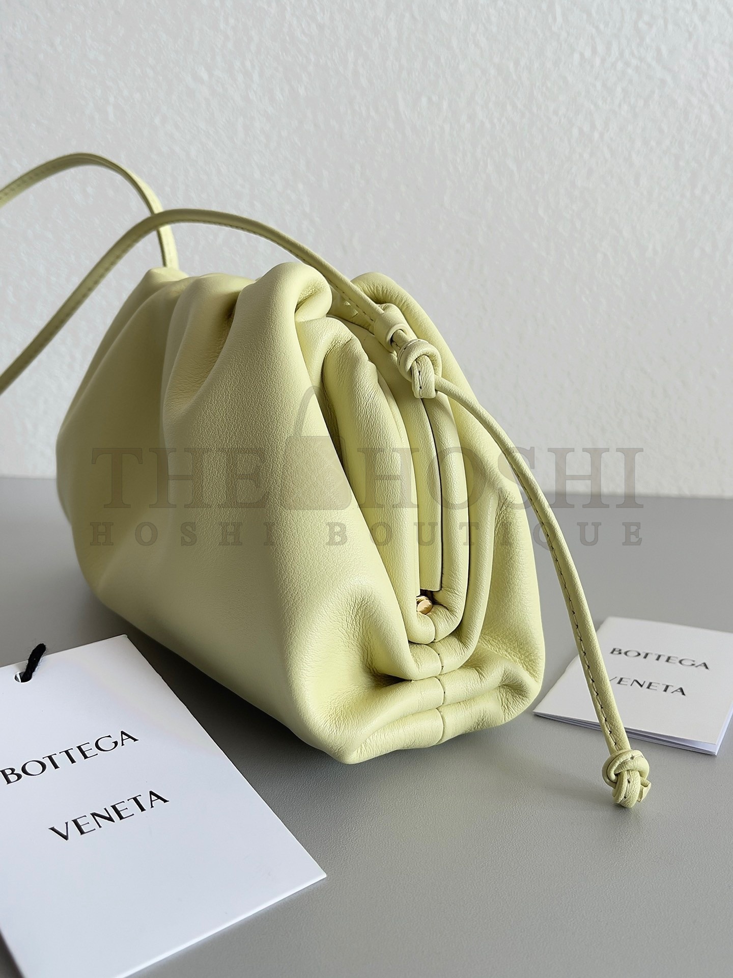 B0tt*ga Ven*ta Mini Pouch Bag In Zest Washed Calfskin Master Quality