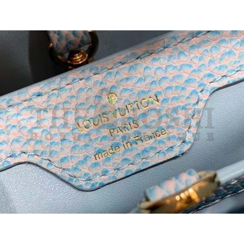 L0vis Vvtt0n LV Women Capucines BB Handbag Lilas Purple Taurillon Leather Shimmery Master Quality