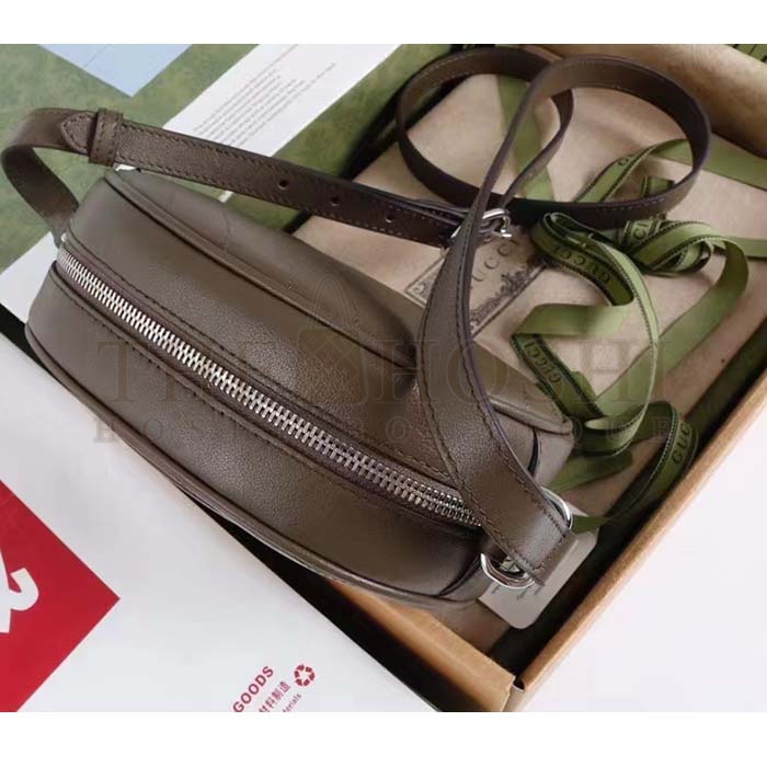 Gvc*1 Women GG Blondie Mini Shoulder Bag Brown Leather Round Interlocking G Patch Master Quality