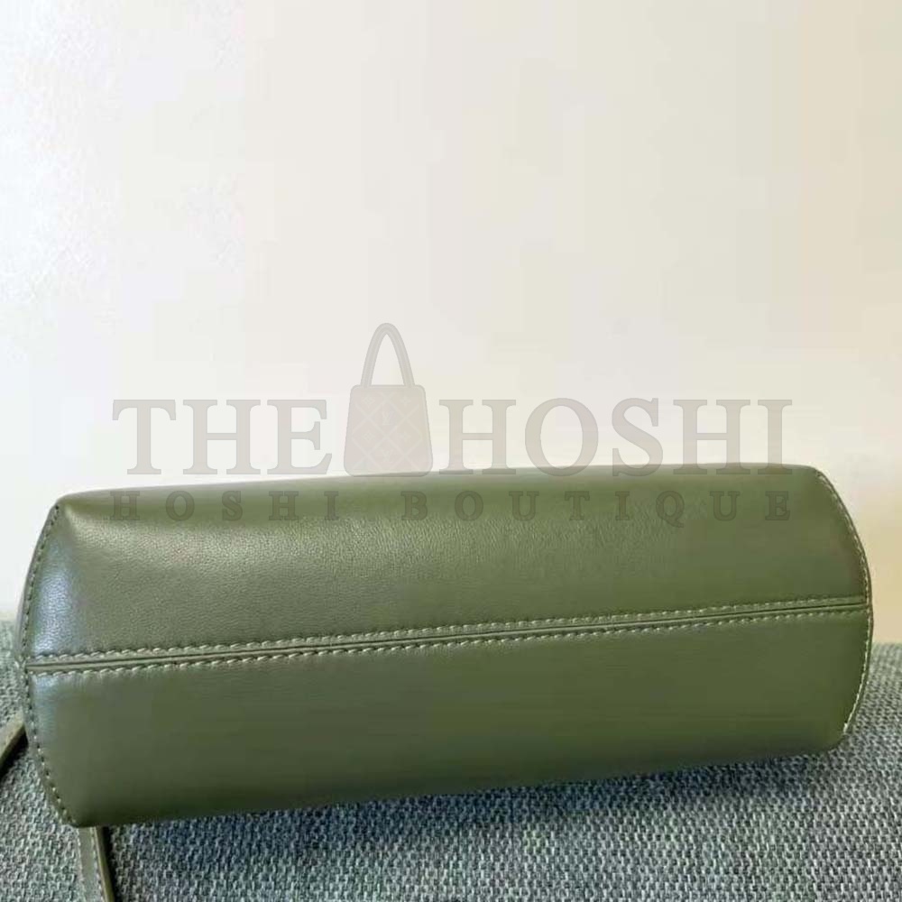 F**di Women First Small Dark Green Leather Bag Master Quality