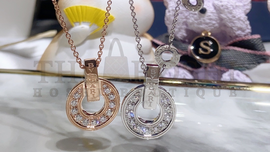 Bv1g*ai Bv1g*ai NECKLACE, Rose & White Gold Master Quality