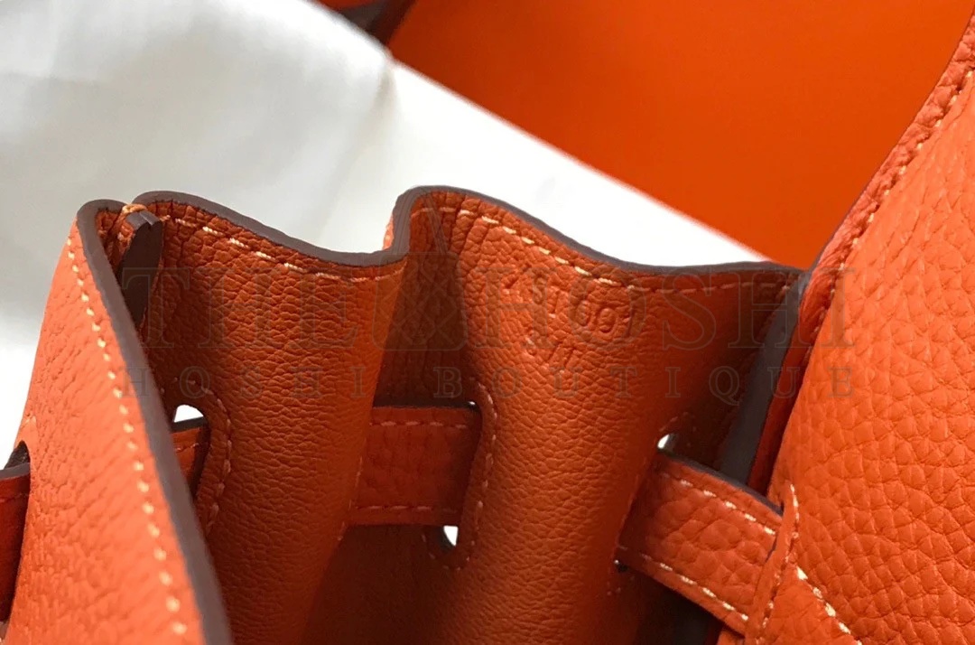 H**me5 Kelly 28cm Retourne Bag in Orange Clemence Leather GHW Master Quality