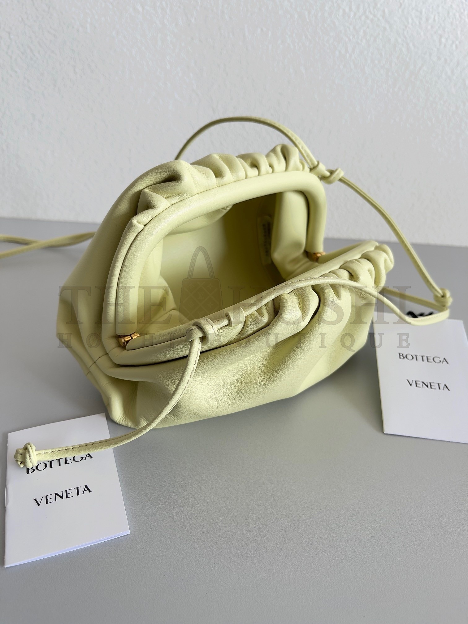 B0tt*ga Ven*ta Mini Pouch Bag In Zest Washed Calfskin Master Quality