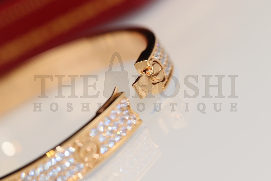 Ca*t1er Love Bracelet Full D1am0nd Bracelet Rose Gold Master Quality