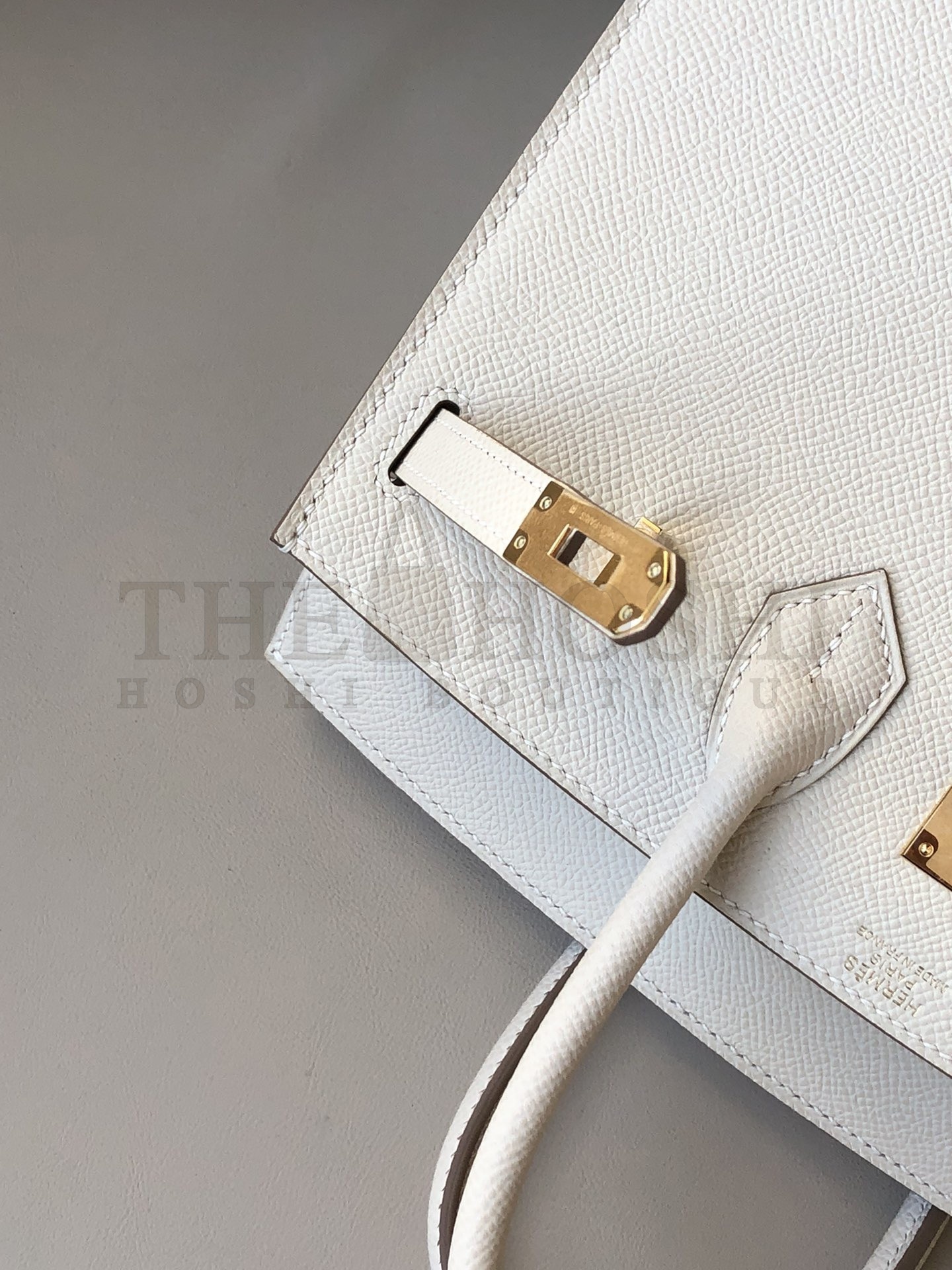 H**me5 Birkin 25 Sellier Handmade Bag In Craie Epsom Calfskin Master Quality