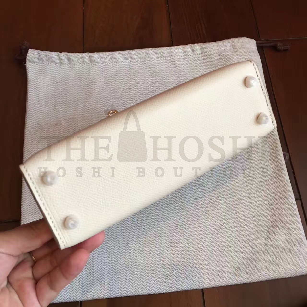 H**me5 White Epsom Kelly Mini II Handmade Bag Master Quality
