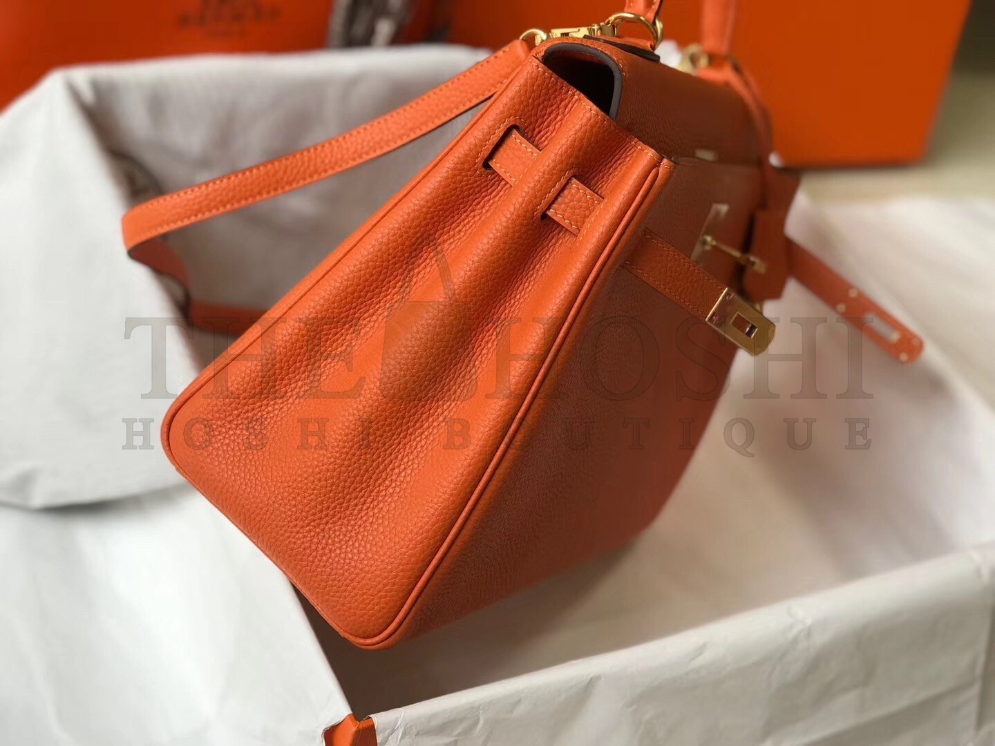 H**me5 Orange Clemence Kelly 32cm Retourne Bag Master Quality