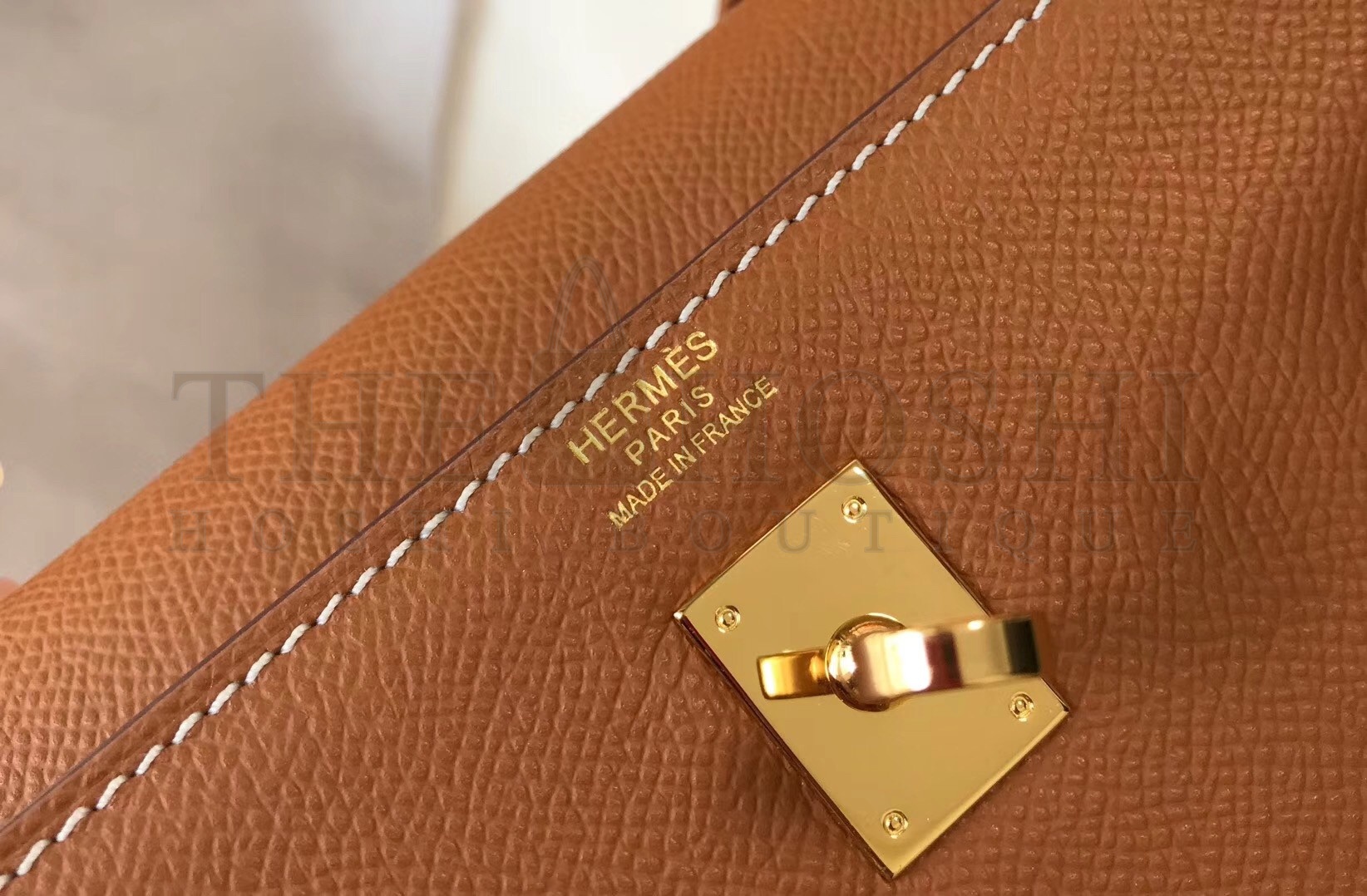 H**me5 Kelly 25cm Sellier Bag In Gold Epsom Leather Master Quality