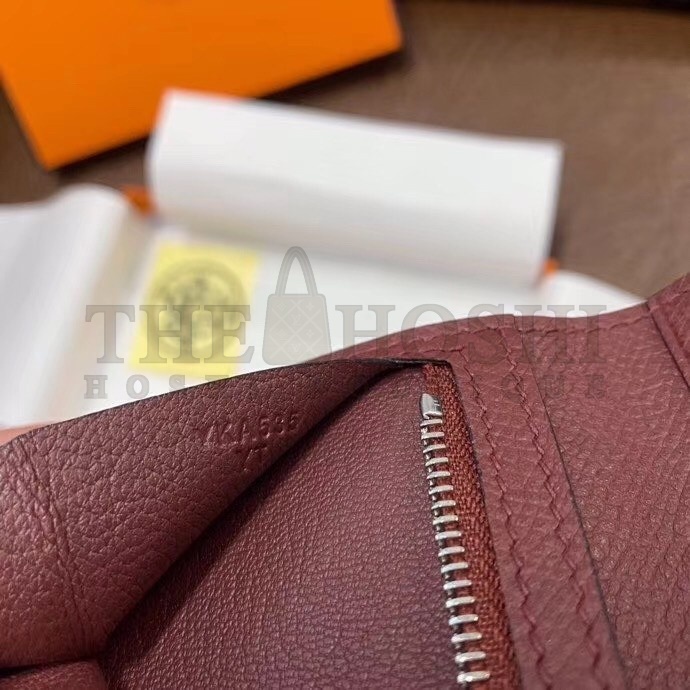 H**me5 Bearn Compact Wallet In Bordeaux Epsom Leather Master Quality