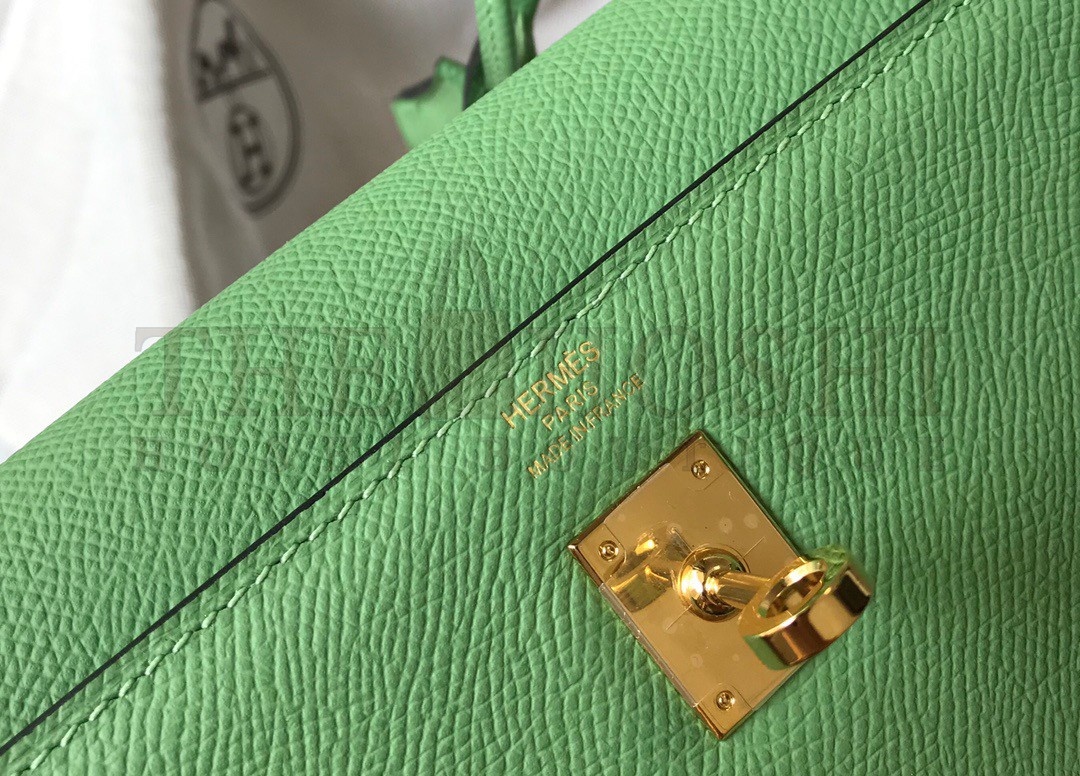 H**me5 Kelly 28cm Sellier Bag in Vert Cypres Epsom Calfskin GHW Master Quality