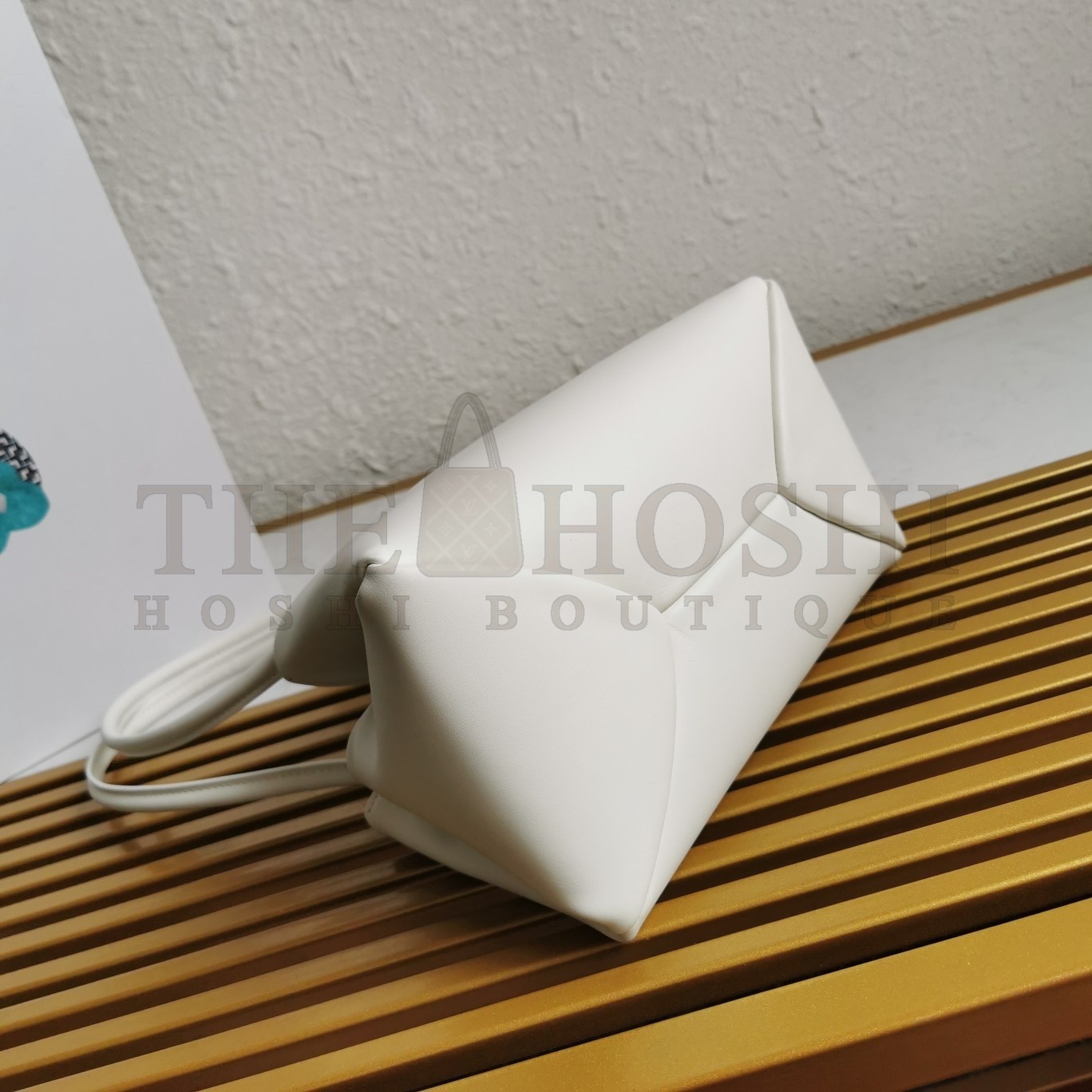 Pra*a S*pernova Small Shoulder Bag In White Leather Master Quality