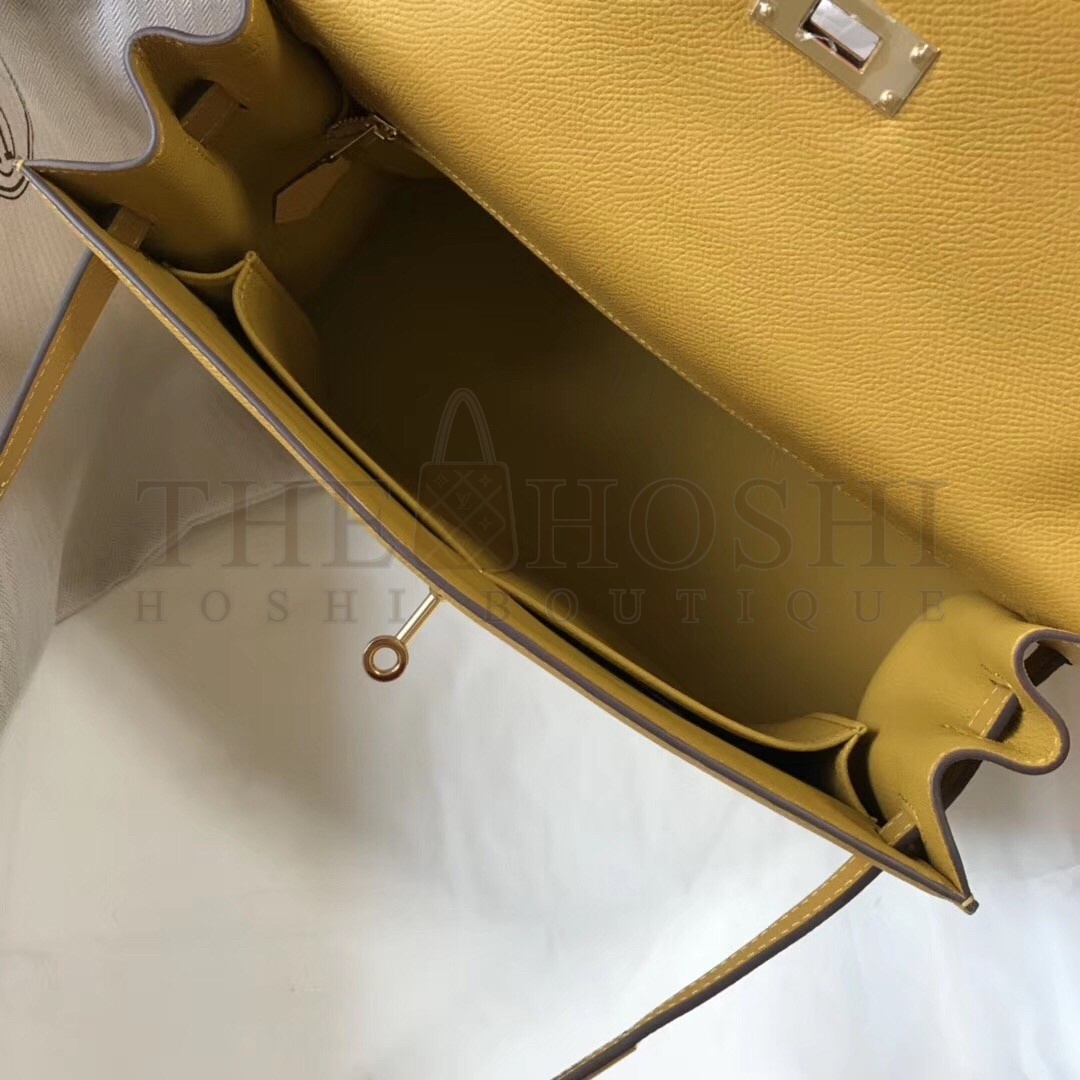 H**me5 Yellow Epsom Kelly 32cm Sellier Bag Master Quality