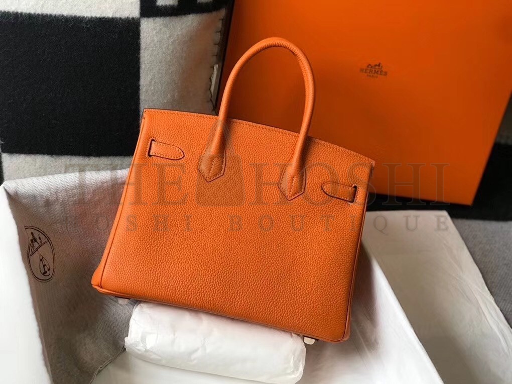 H**me5 Orange Clemence Birkin 30cm Bag Master Quality
