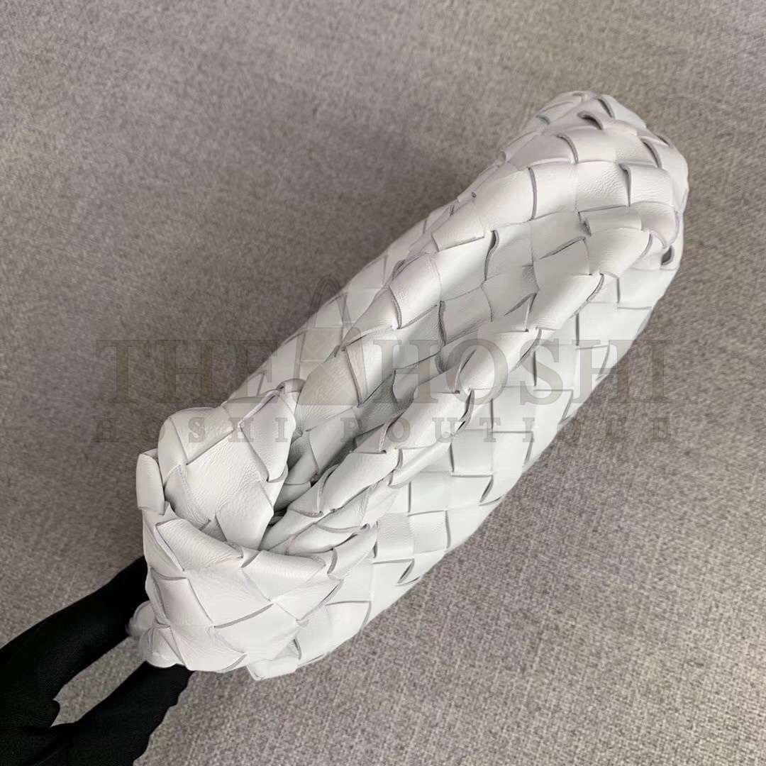 B0tt*ga Ven*ta Mini BV Jodie Bag In White Woven Leather Master Quality