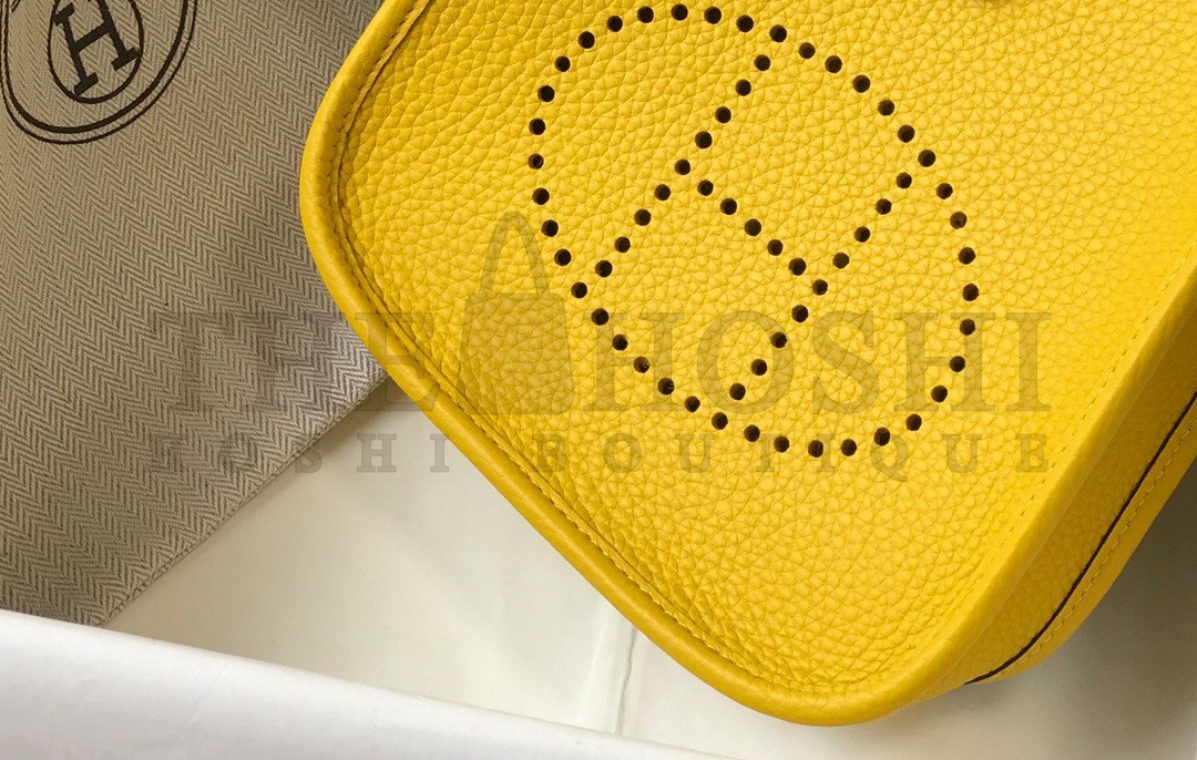H**me5 Evelyne III Mini Bag In Yellow Clemence Leather Master Quality