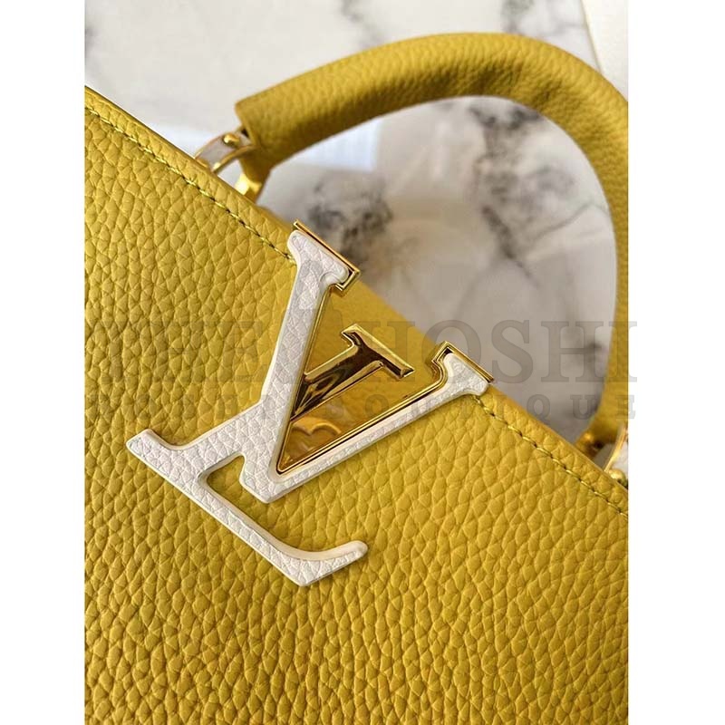 L0vis Vvtt0n LV Women Capucines BB Handbag Yellow Taurillon Leather Master Quality