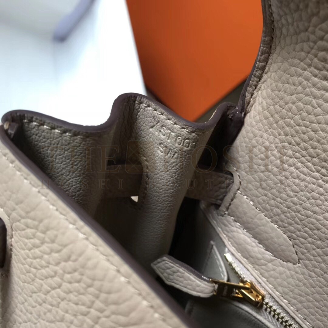 H**me5 Kelly 28cm Retourne Bag In Argile Clemence Leather Master Quality