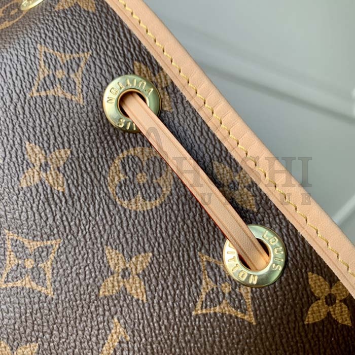 L0vis Vvtt0n LV Women Petit Noé Bucket Bag Monogram Coated Canvas Cowhide Leather Master Quality