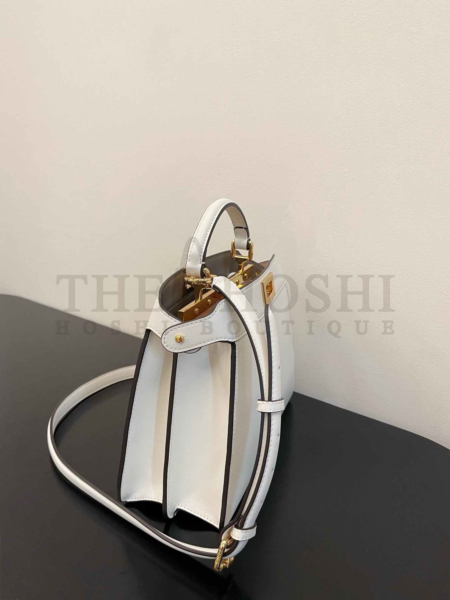 F**di Peekaboo ISeeU Small Bag In White Calfskin Master Quality