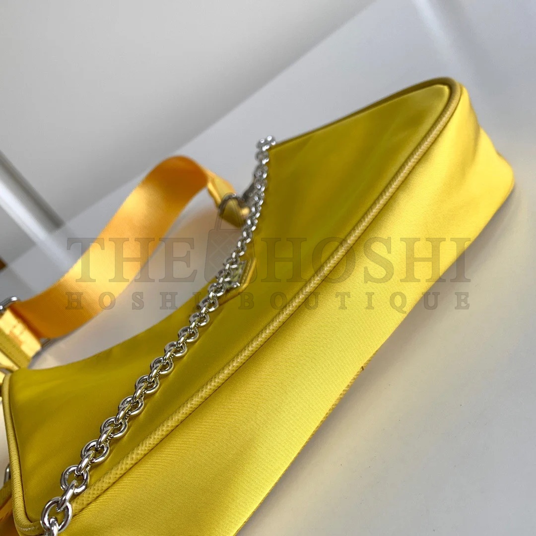 Pra*a Re-Edition 2005 Shoulder Bag In Yellow Re-Nylon Master Quality