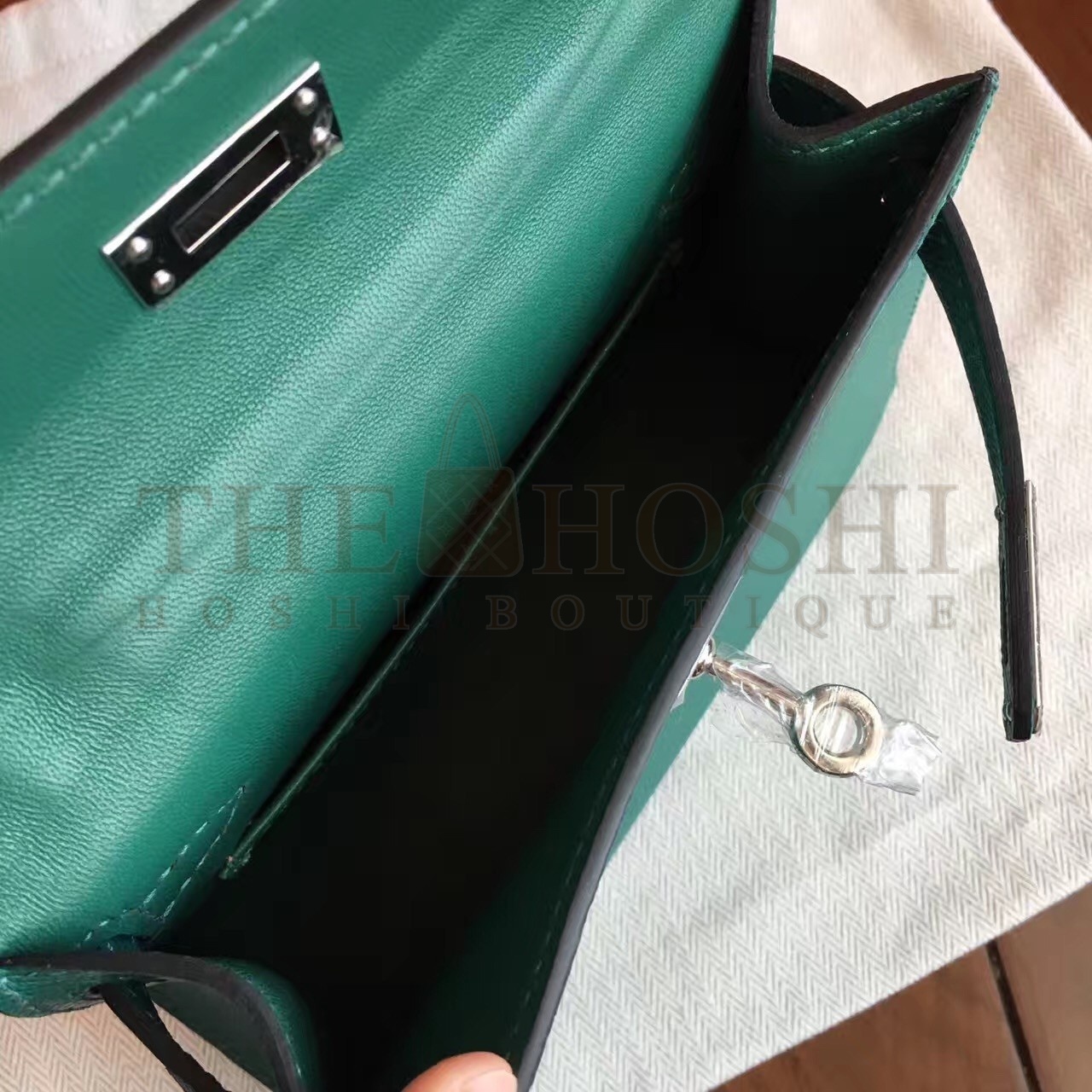 H**me5 Malachite Epsom Kelly Mini II Handmade Bag Master Quality