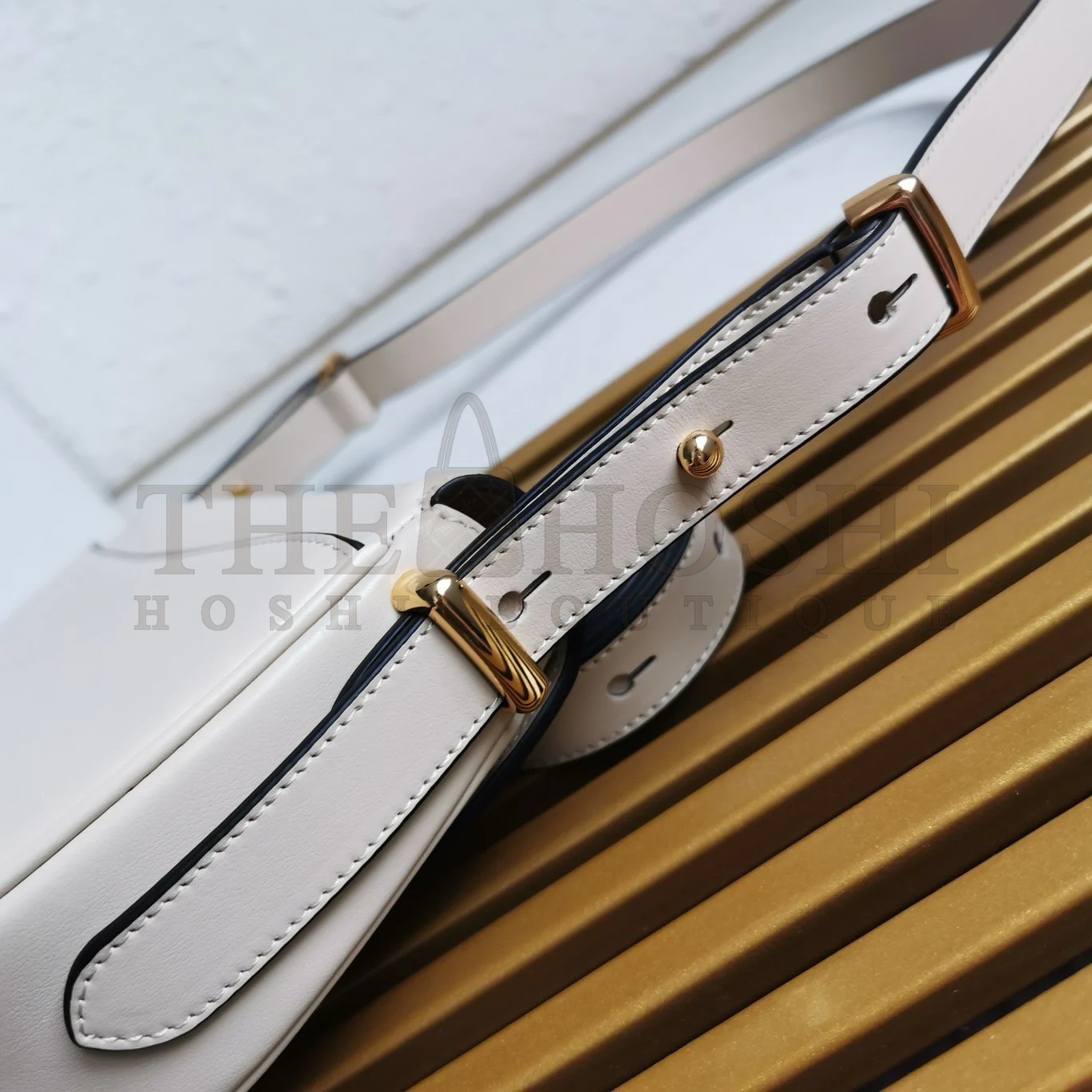 Pra*a Arque Shoulder Bag with Flap in Beige Leather Master Quality