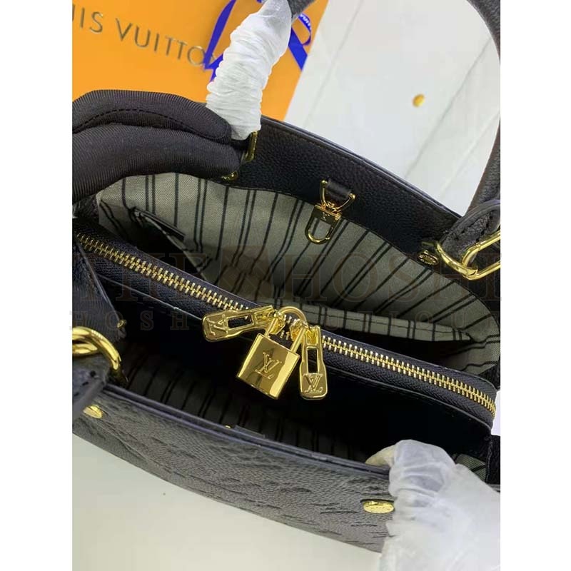 L0vis Vvtt0n LV Women Montaigne MM Handbag Monogram Empreinte Black Master Quality