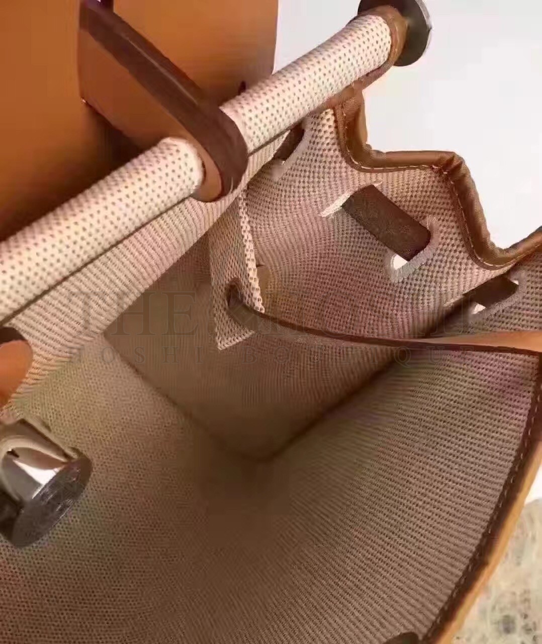 H**me5 Herbag Zip PM 31cm Bag In Beige Canvas Master Quality