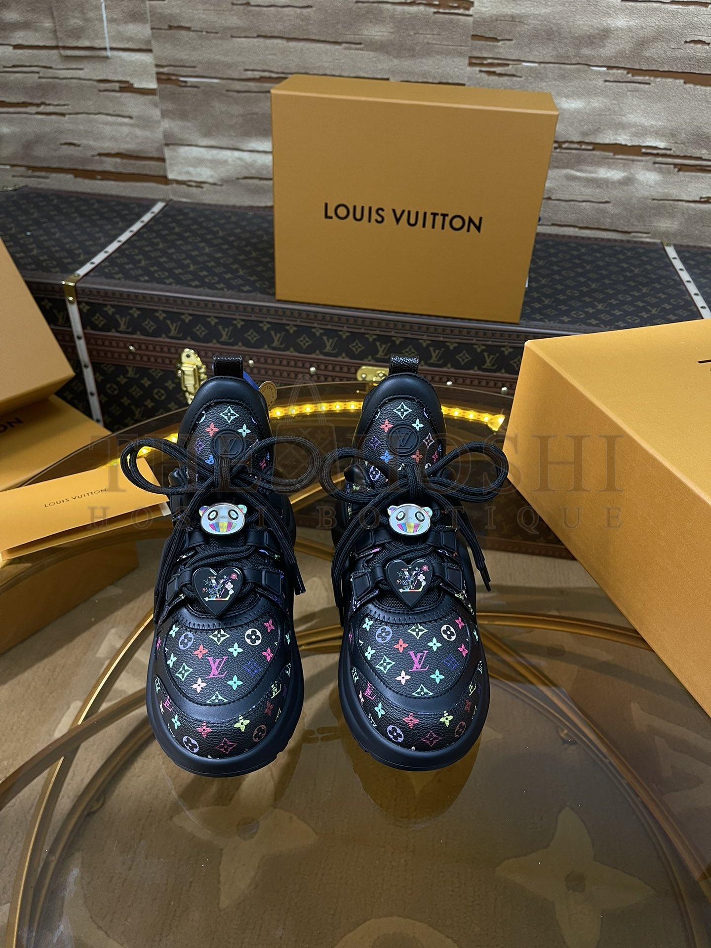L0vis Vvtt0n LV x Takashi Murakami Archlight Sneakers Multicolor Monogram 5.5cm Heel Master Quality