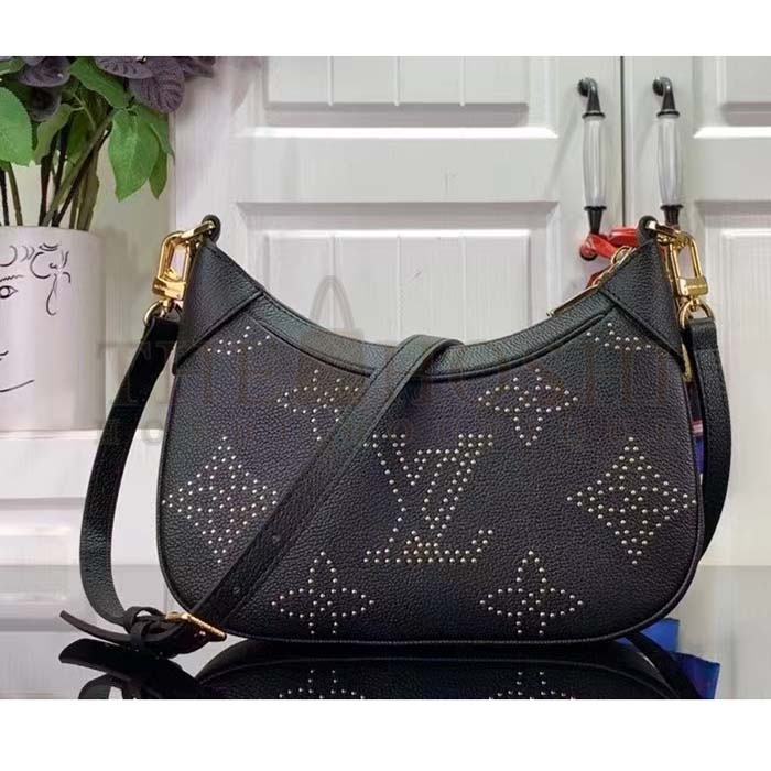 L0vis Vvtt0n LV Women Bagatelle Black Handbag Black Monogram Empreinte Grained Cowhide Leather Studs Master Quality
