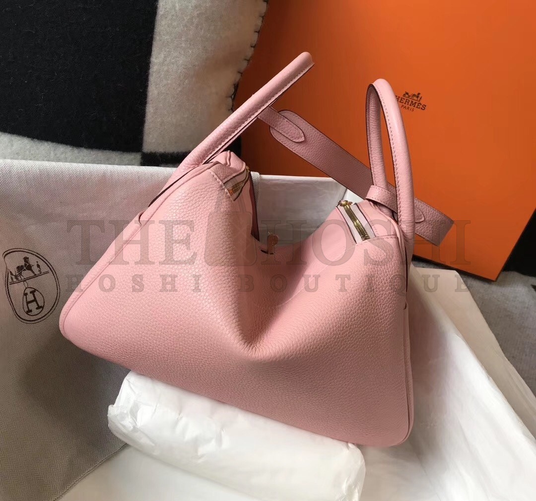 H**me5 Lindy 26cm Bag In Pink Clemence With GHW Master Quality