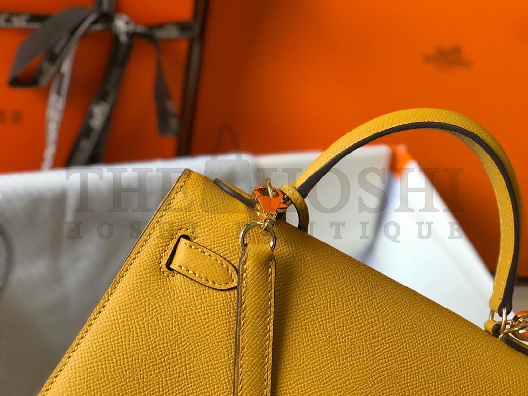 H**me5 Kelly 25cm Sellier Bag in Jaune Ambre Epsom Calfskin GHW Master Quality