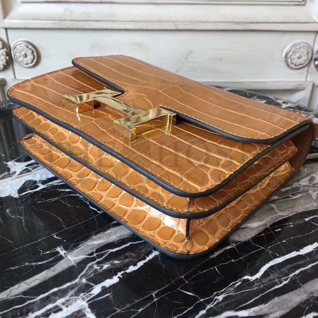 H**me5 Camarel Constance MM 24cm Crocodile Bag Master Quality