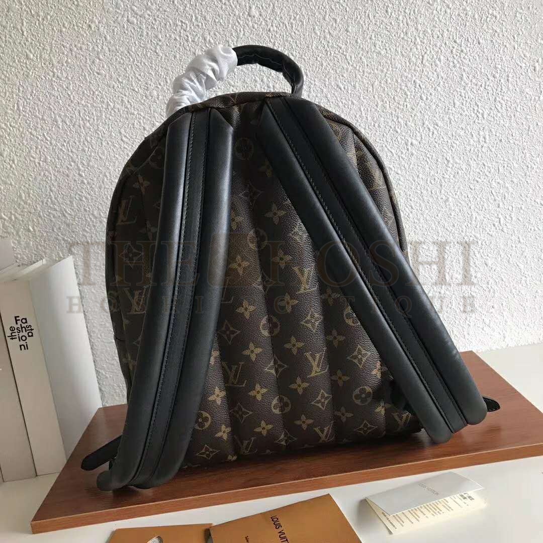 L0vis Vvtt0n LV Unisex Palm Springs MM Backpack in Monogram Coated Canvas-Brown Master Quality