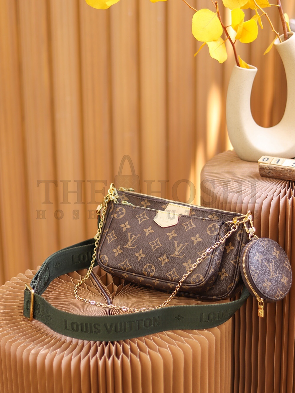 L0vis Vvtt0n LV Women Multi-Pochette Accessoires Bag in Monogram Canvas-Brown m44813 Master Quality