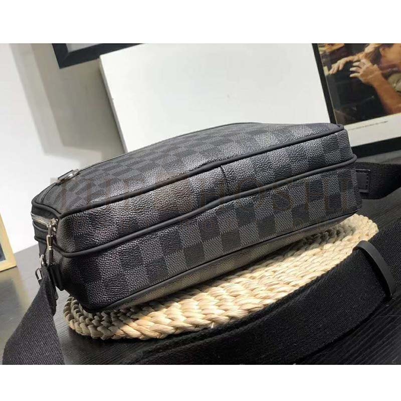 L0vis Vvtt0n LV Men Trocadero Messenger Bag Damier Graphite Canvas Master Quality