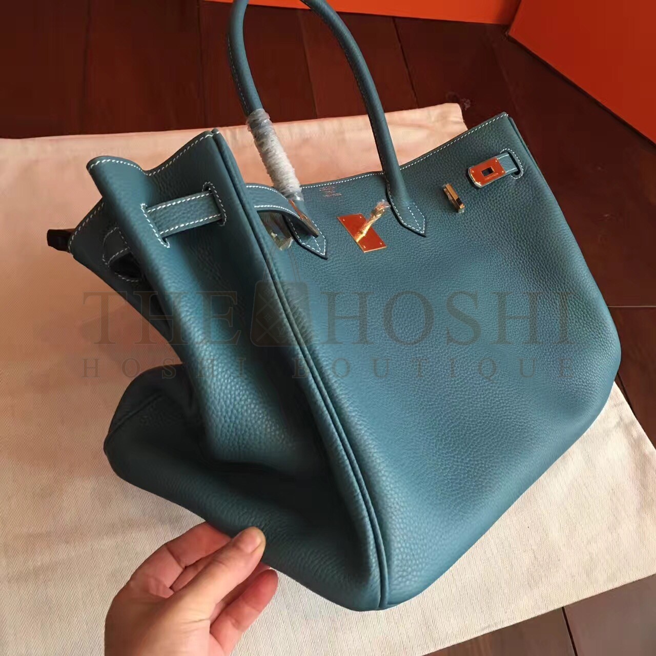 H**me5 Blue Jean Clemence Birkin 40cm Handmade Bag Master Quality