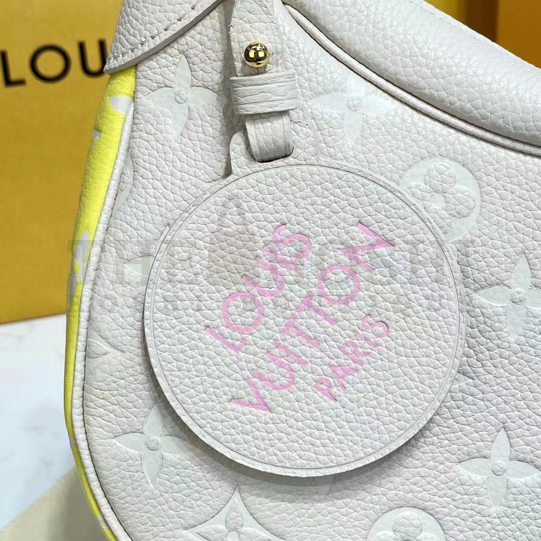 L0vis Vvtt0n LV Women Bagatelle Beige Handbag Printed Embossed Grained Cowhide Leather Master Quality