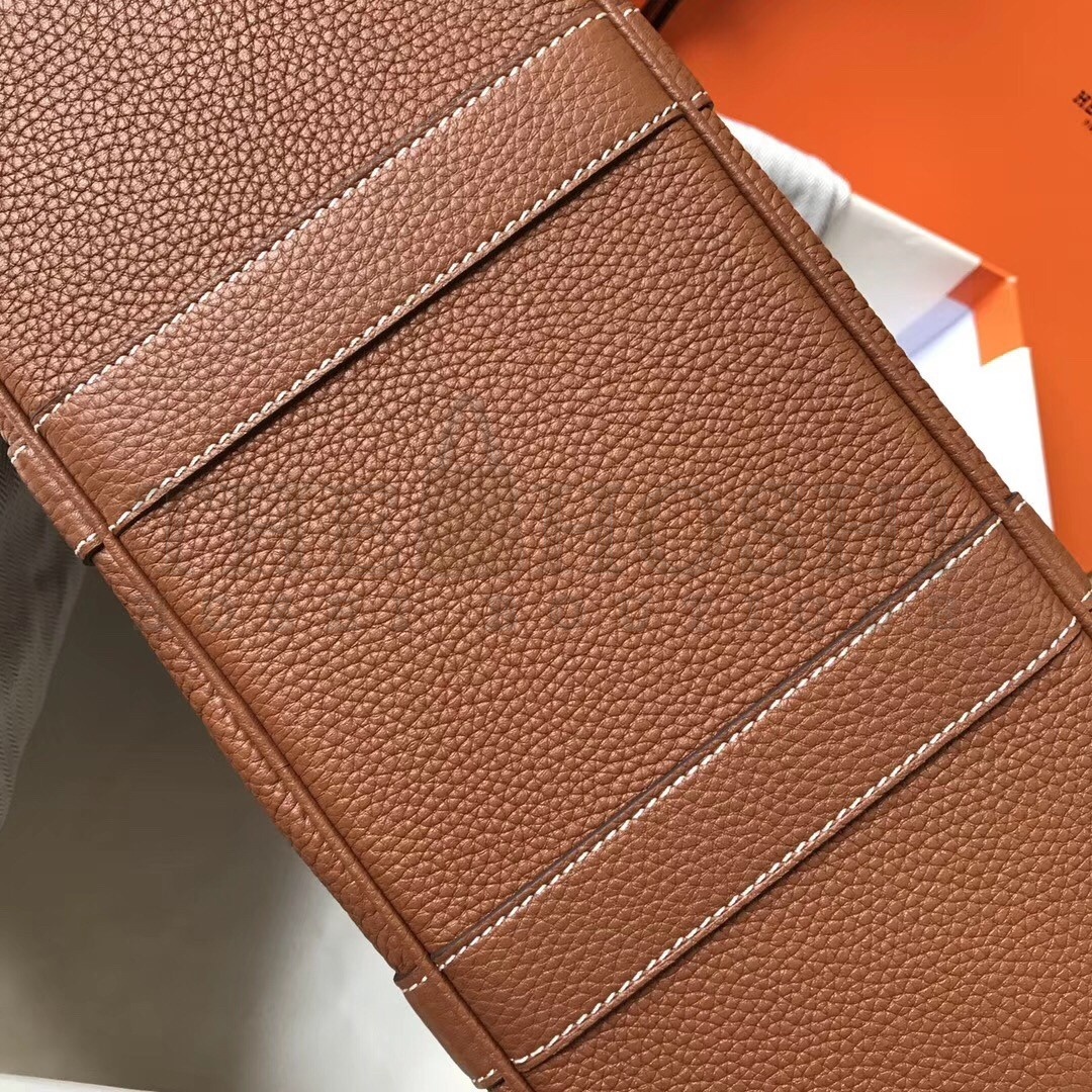 H**me5 Garden Party 30 Bag In Gold Clemence Leather Master Quality