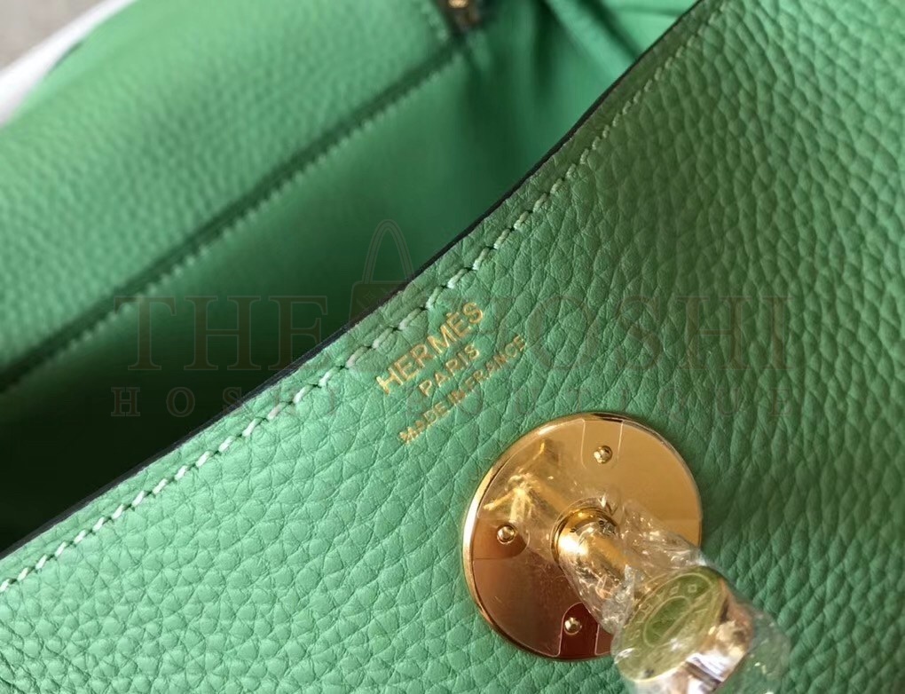 H**me5 Lindy Mini Bag In Vert Criquet Clemence Calfskin Master Quality