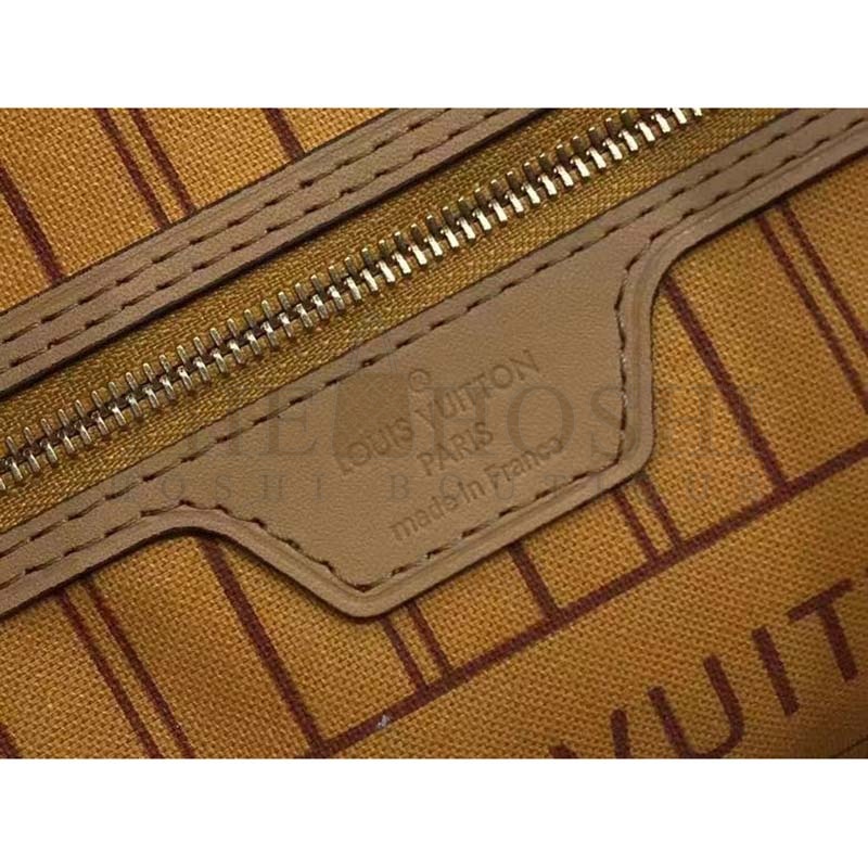 L0vis Vvtt0n LV Women Neverfull MM Tote Bag Damier Azur Coated Canvas Master Quality