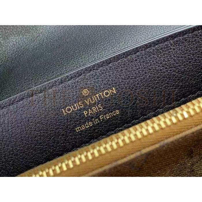 L0vis Vvtt0n LV Women Dauphine Soft MM Handbag Black Calfskin Leather M25209 Master Quality