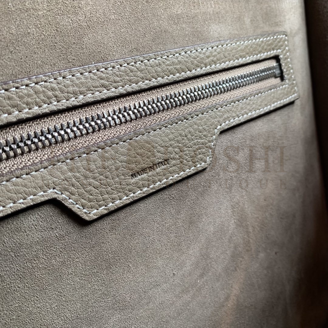 Ce1i*e Mini Luggage Tote Bag In Souris Drummed Calfskin Master Quality