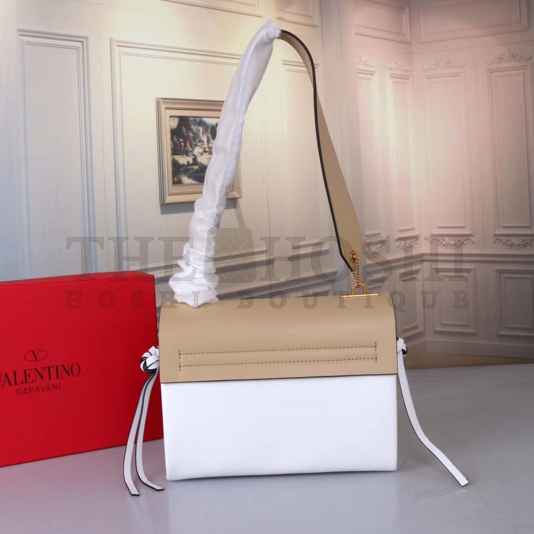 Va1e*ntin0 Garavani Beige/White Small VRing Shoulder Bag Master Quality